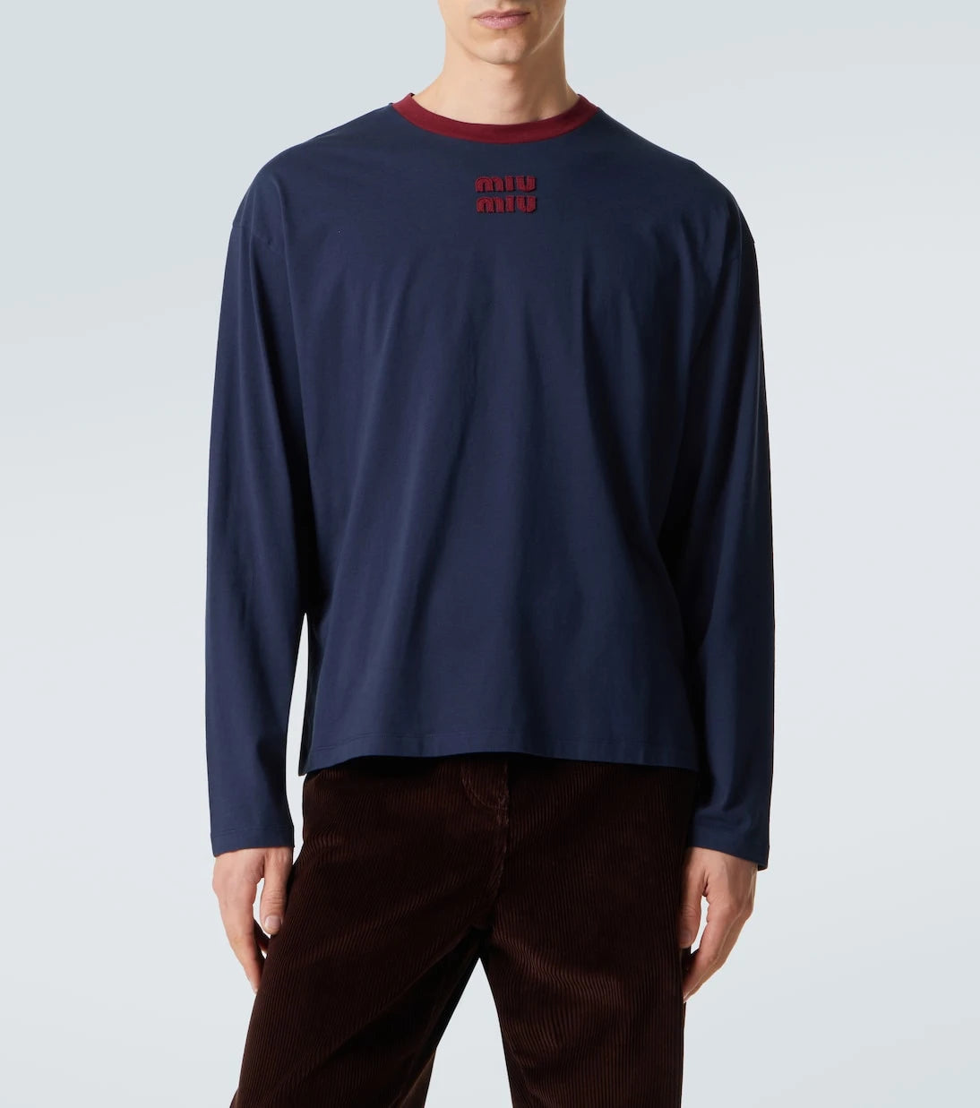 Miu Miu - Logo cotton jersey T-shirt