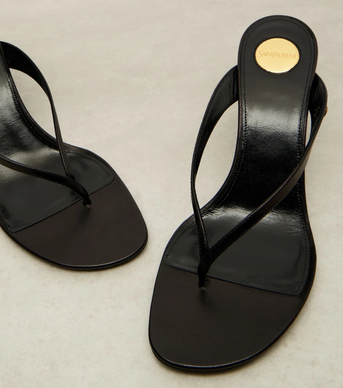 Saint Laurent - Sue leather thong sandals
