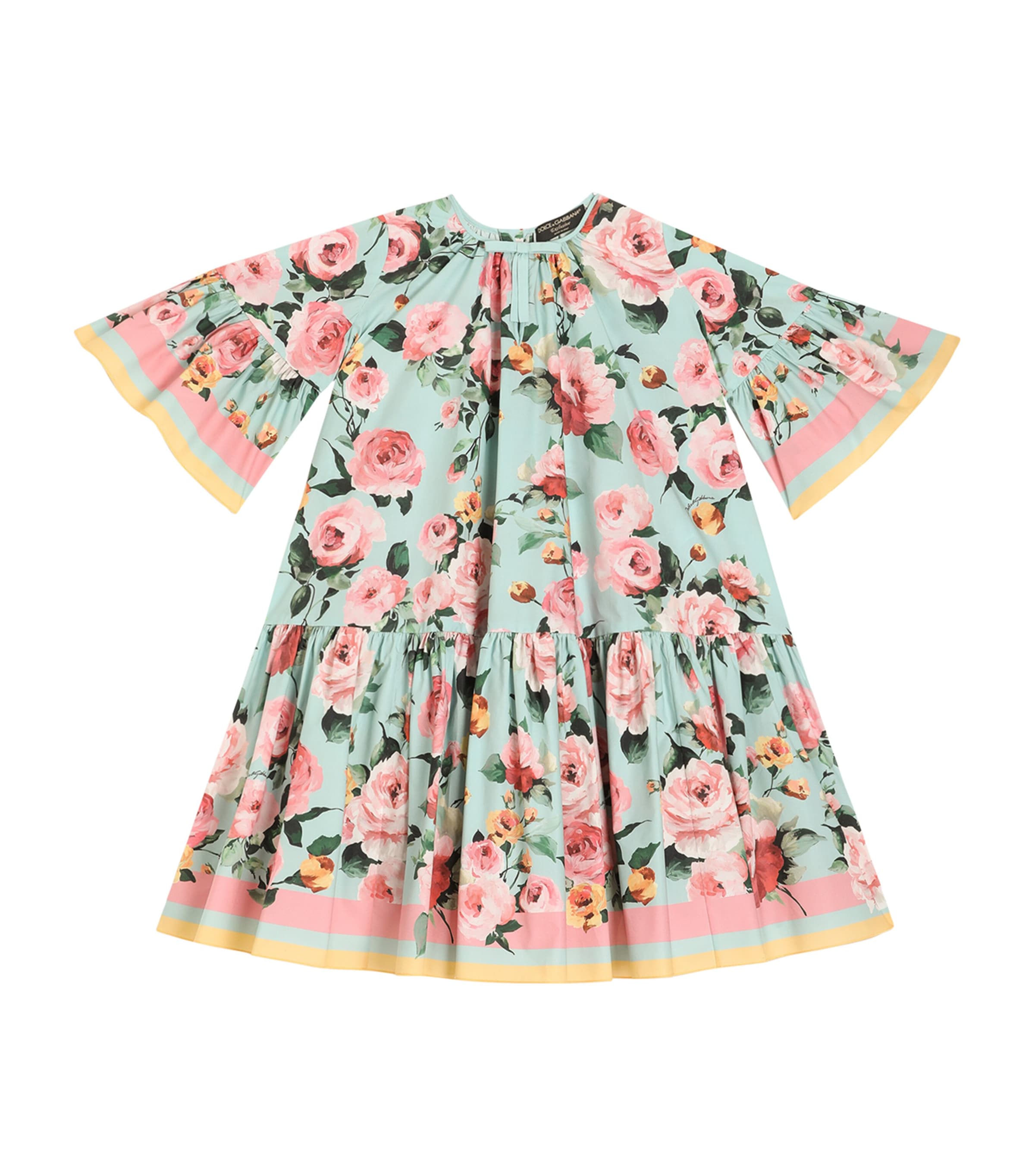 Dolce & Gabbana Kids Cotton Floral Print Dress (8-12+ Years)