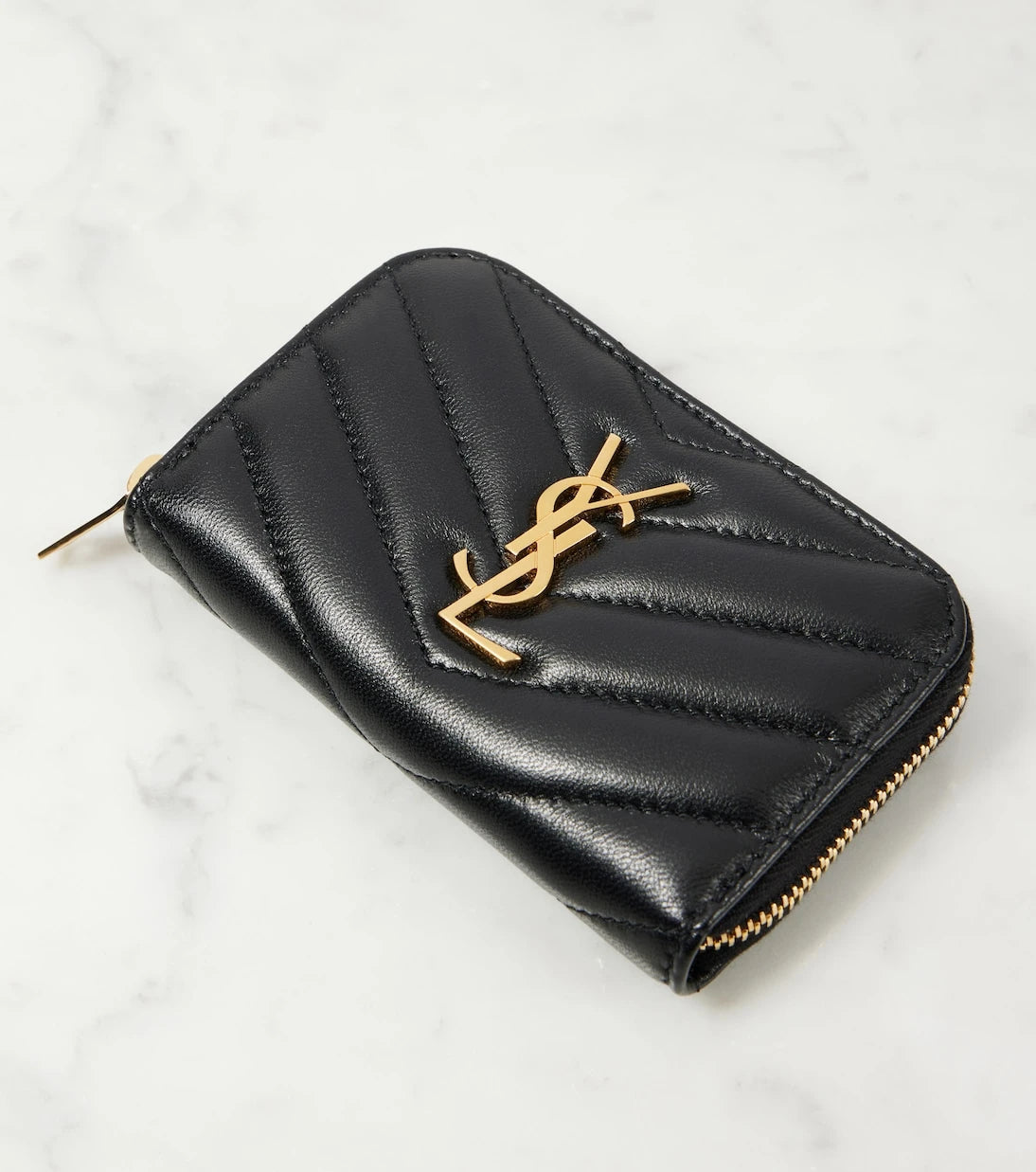 Saint Laurent - Cassandre matelassé leather coin purse
