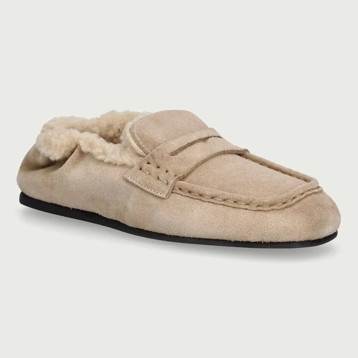 Kadın süet mokasen Penny Loafer