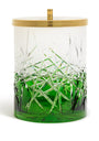 Crystal Ivy Green Bin With Lid