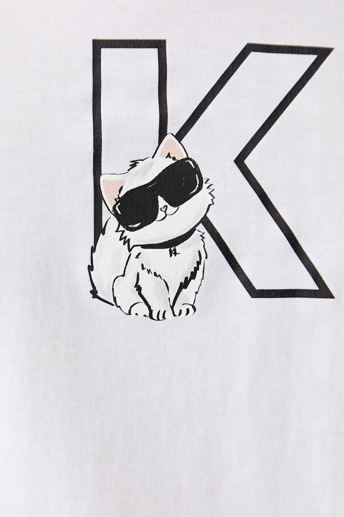 Karl Lagerfeld kadın pamuk tişört IKON