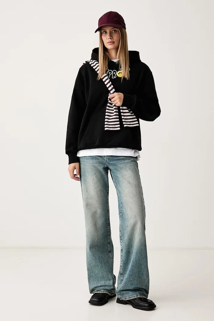 Pamuklu kapüşonlu sweatshirt