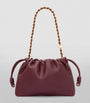 LOEWE Burgundy Leather Flamenco Purse