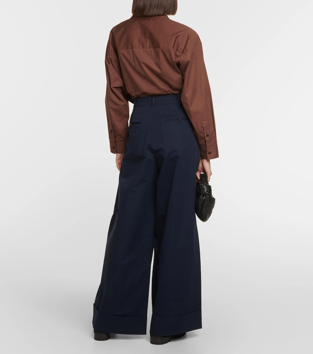 CO - Cotton and silk poplin wide-leg pants