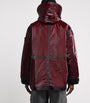 Burgundy Uneven Ripstop Prismatico Parka
