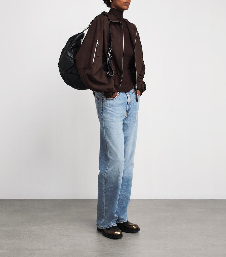 Logan Mid-Rise Wide-Leg Jeans AUDREY