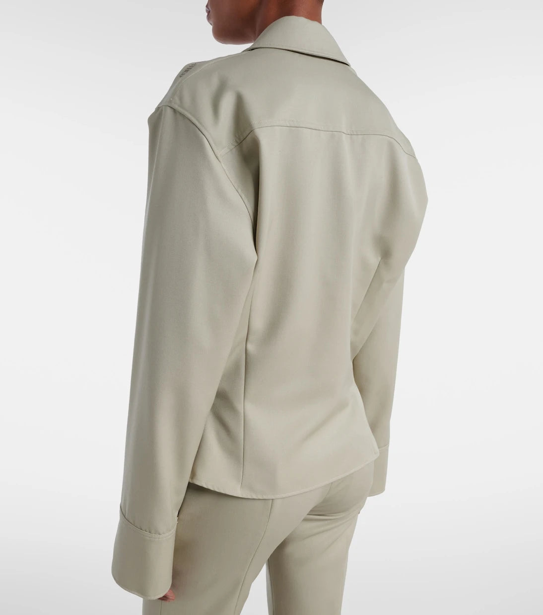 The Attico - Draped wool shirt