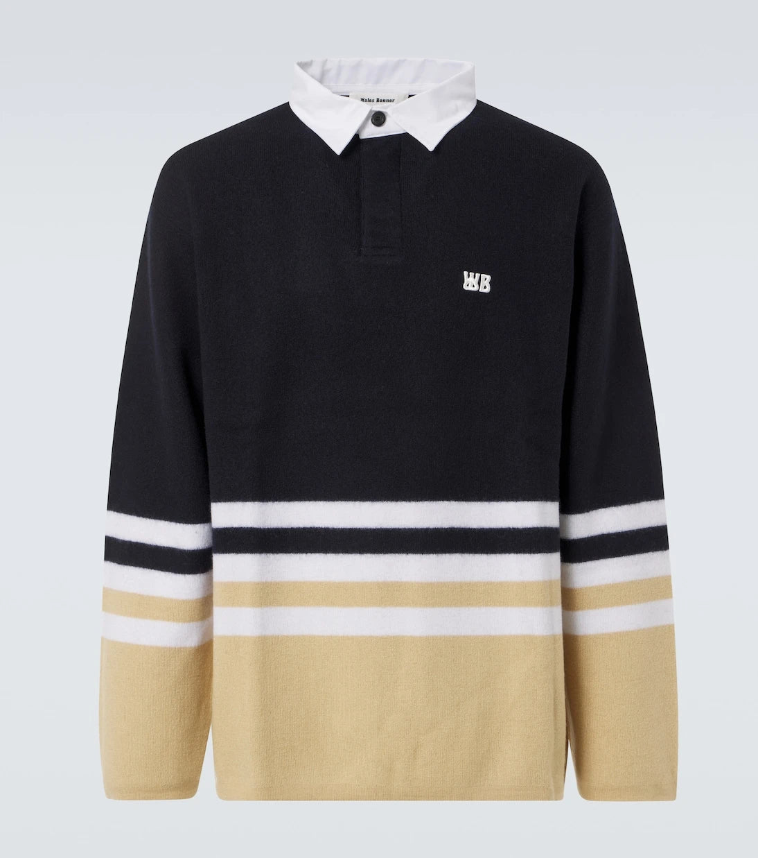 Wales Bonner - Cypher striped wool polo sweater