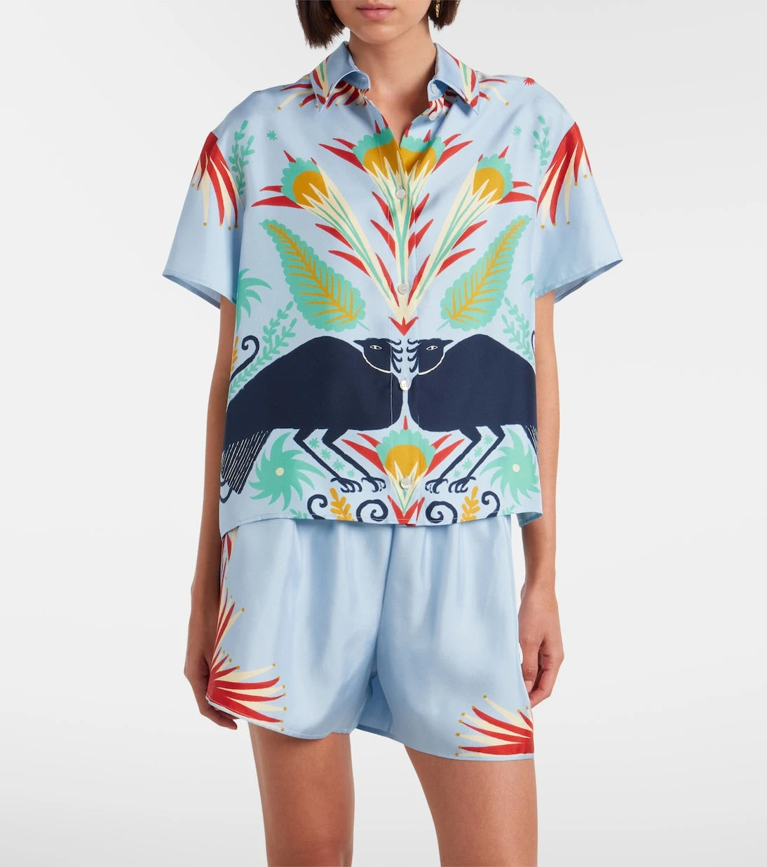 Etro - Printed silk pajamas