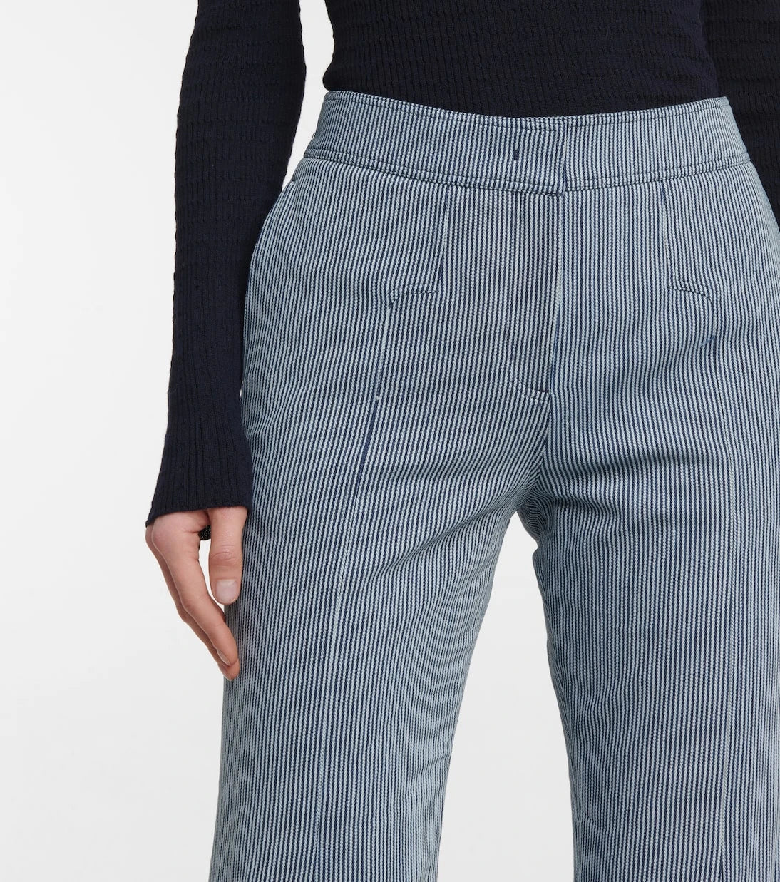 Gabriela Hearst - Vita striped high-rise flared pants