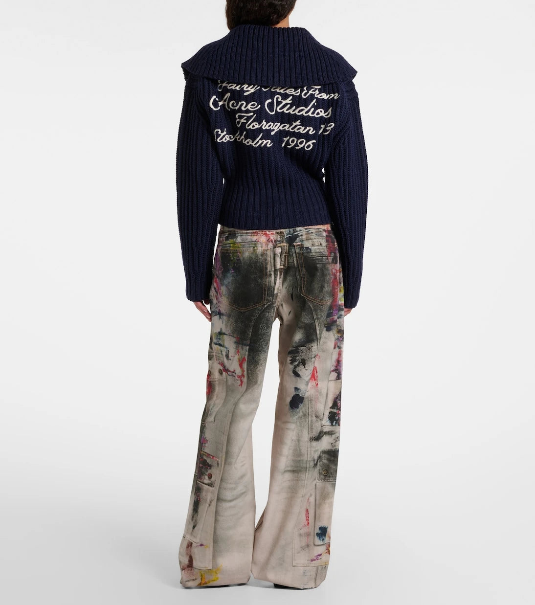 Acne Studios - Embroidered ribbed-knit wool sweater