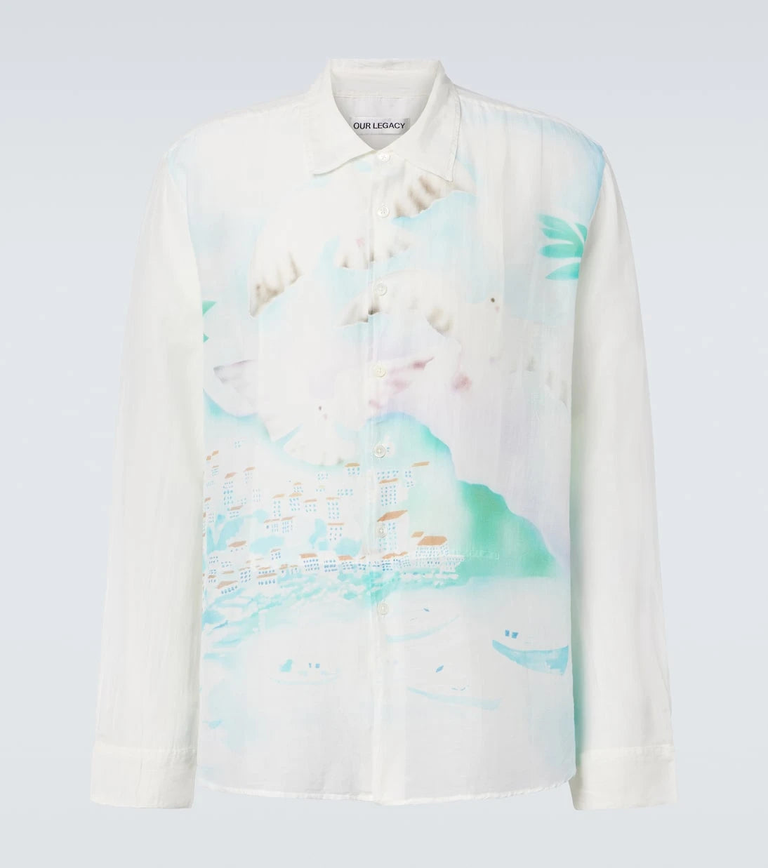 Our Legacy - Adorn printed cotton and silk shirt
