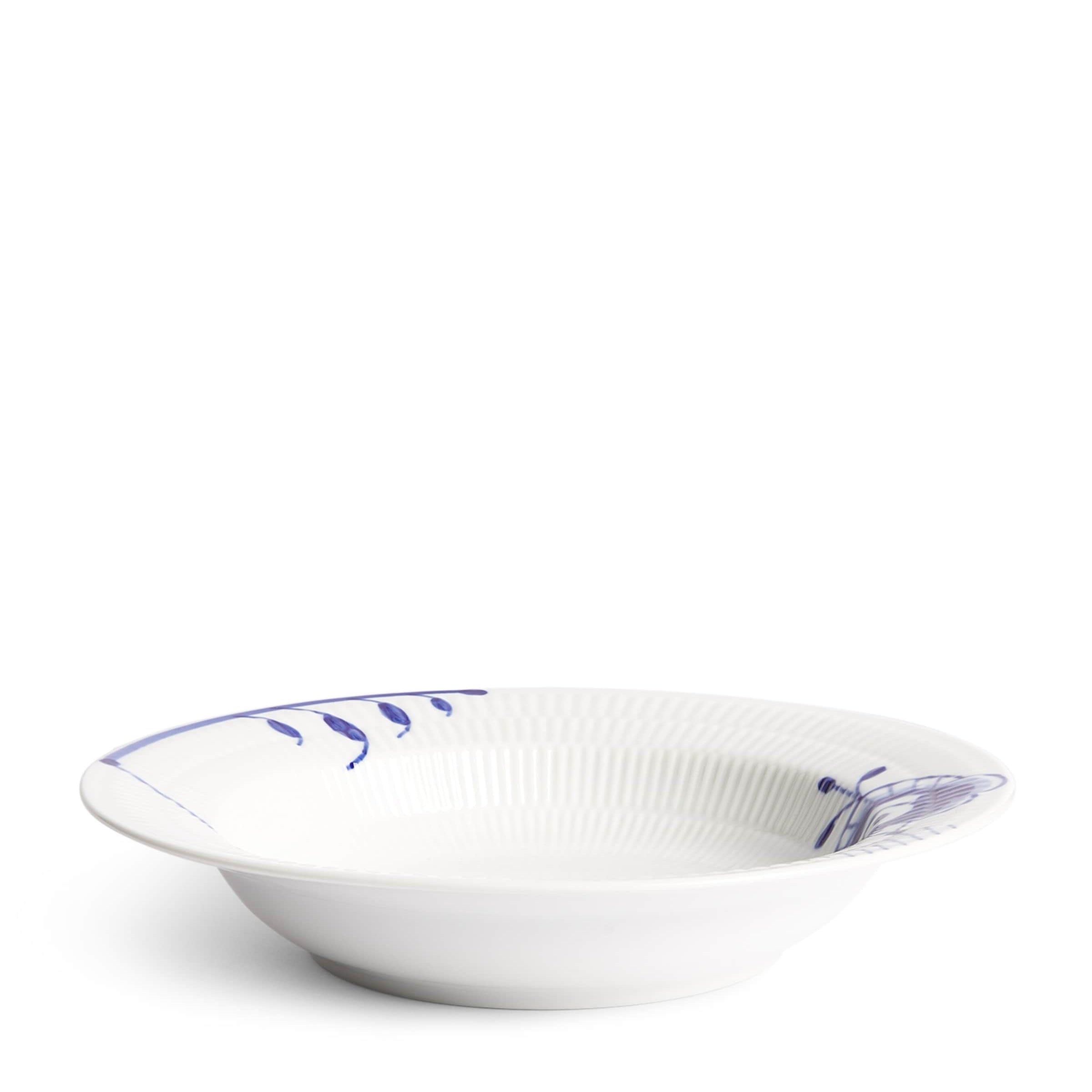 Blue Fluted Mega Deep Plate (21cm)