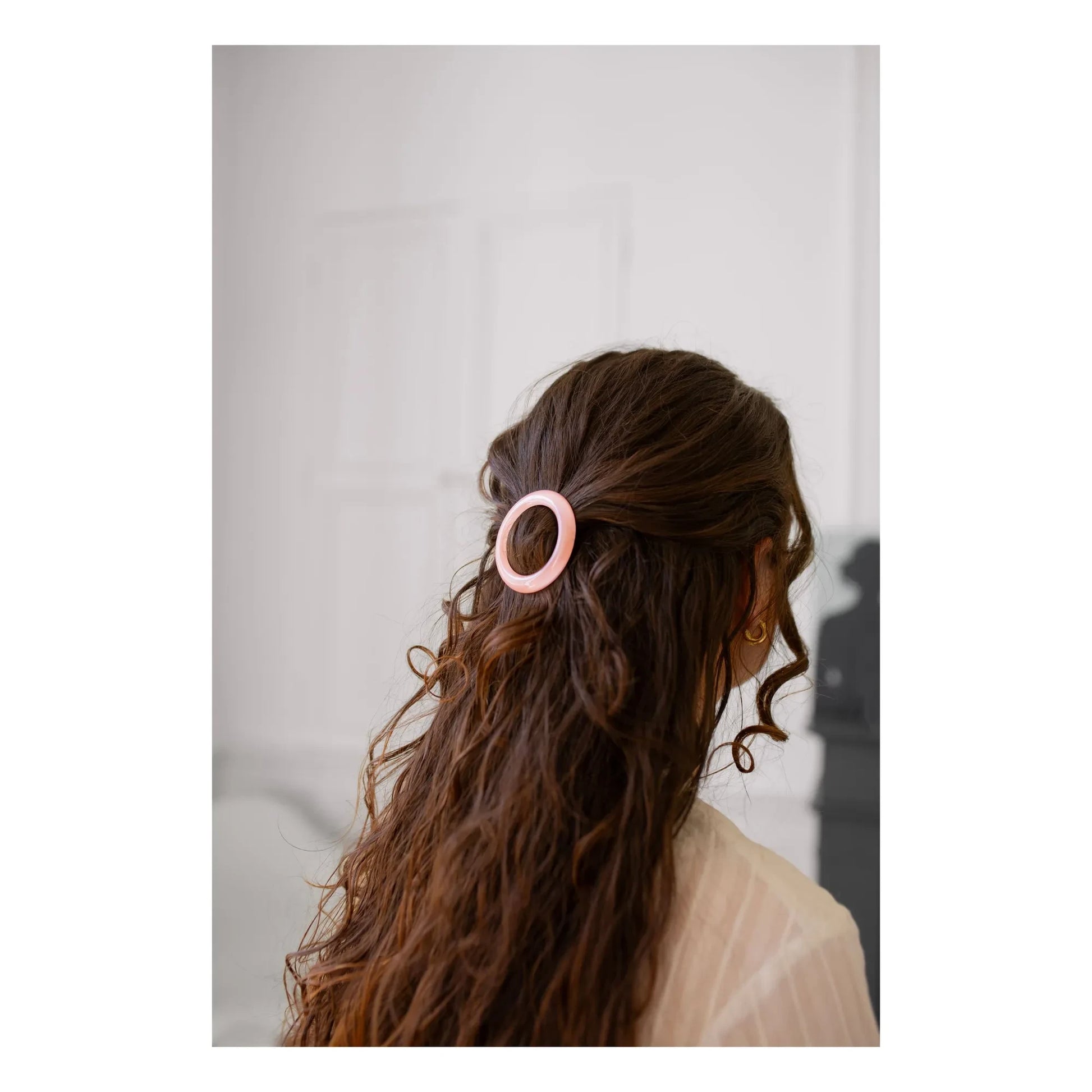 Bachca - Opaline round hair clip | Pink