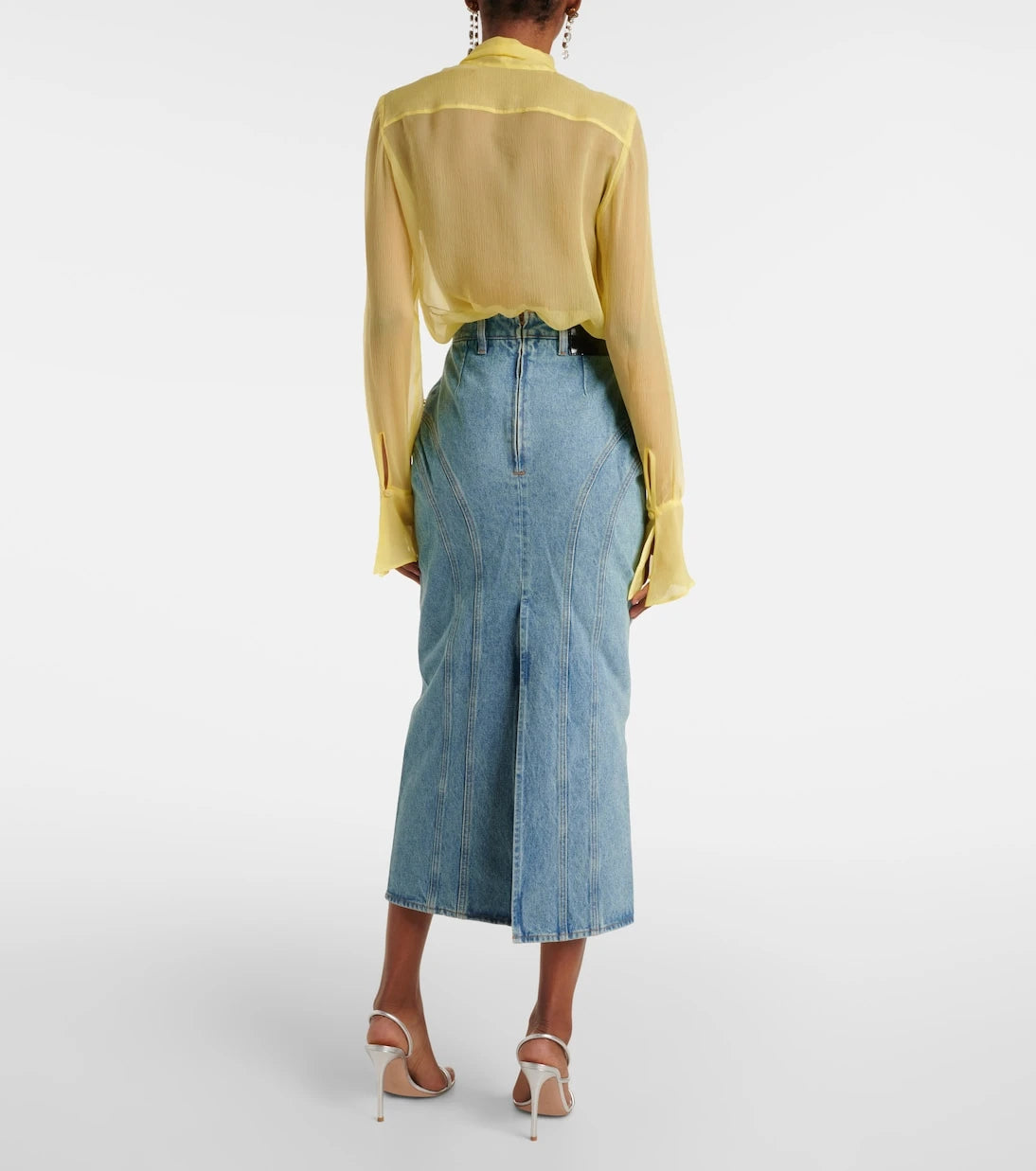 Nina Ricci - Denim midi skirt