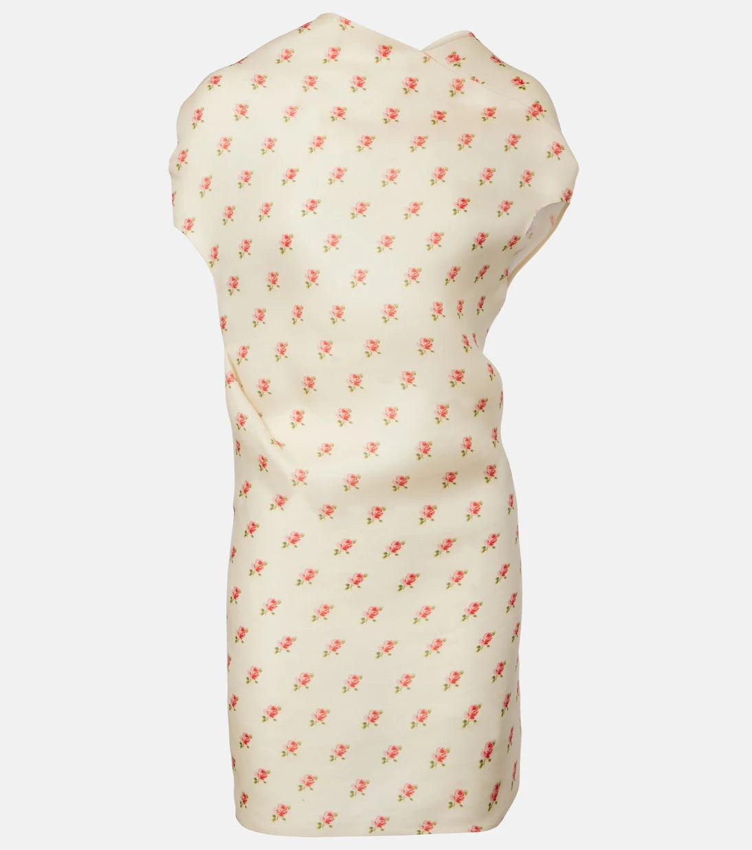 Khaite - Floral draped silk minidress