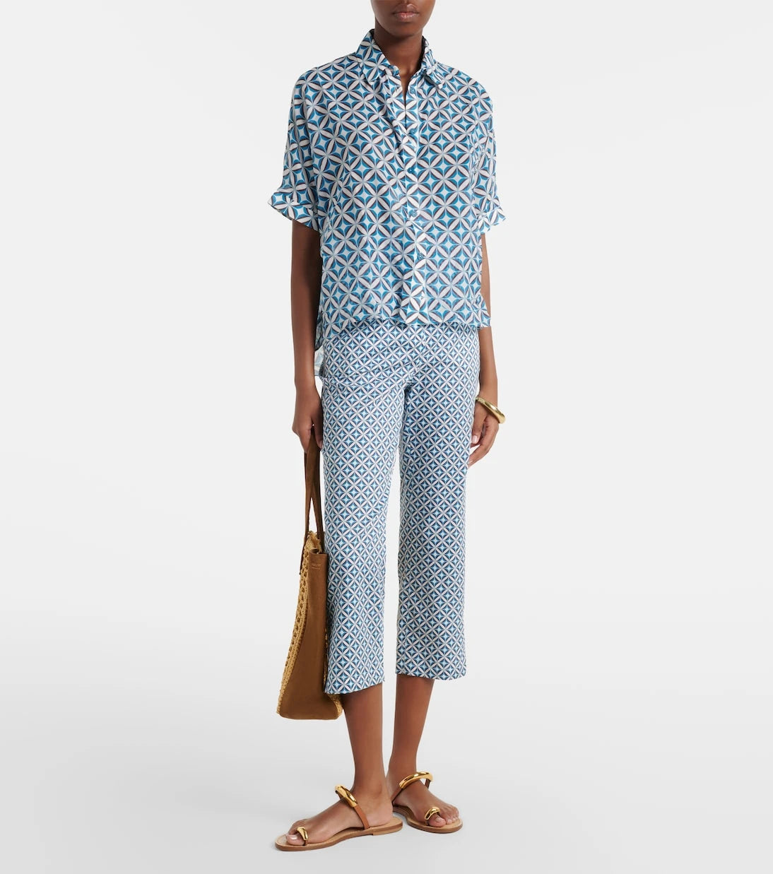 Max Mara - Facella printed cotton wide-leg jeans