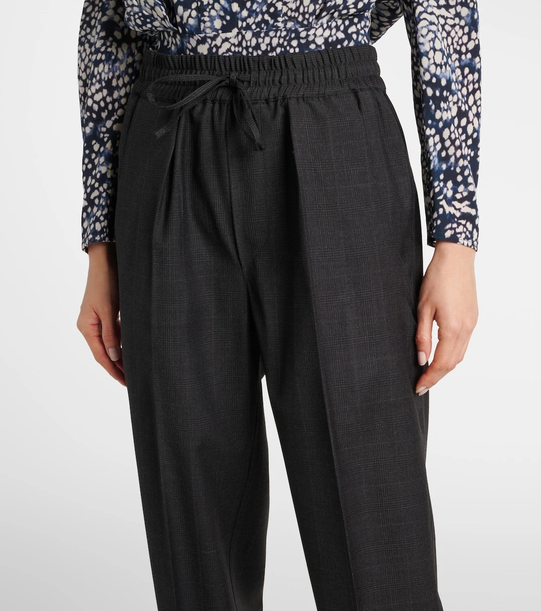 Isabel Marant - Liska checked wool-blend straight pants