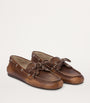 Brown Bleached Leather Loafers