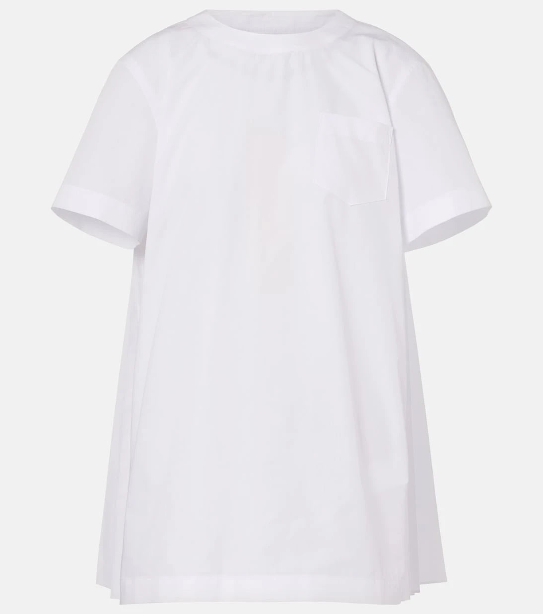 Sacai - فستان قصير بوبلين