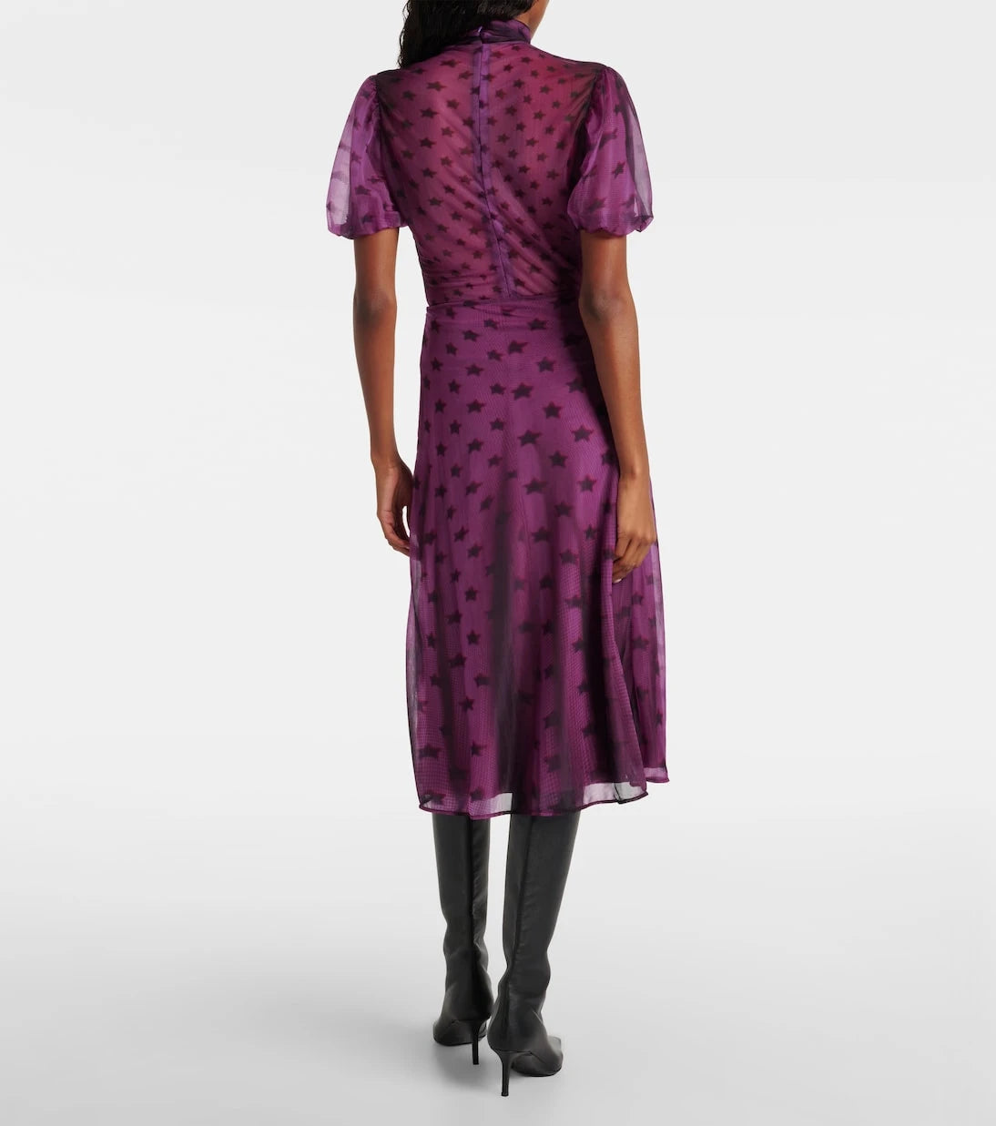 Acne Studios - تنورة إيتيما ميدي الشفافة بطبعة