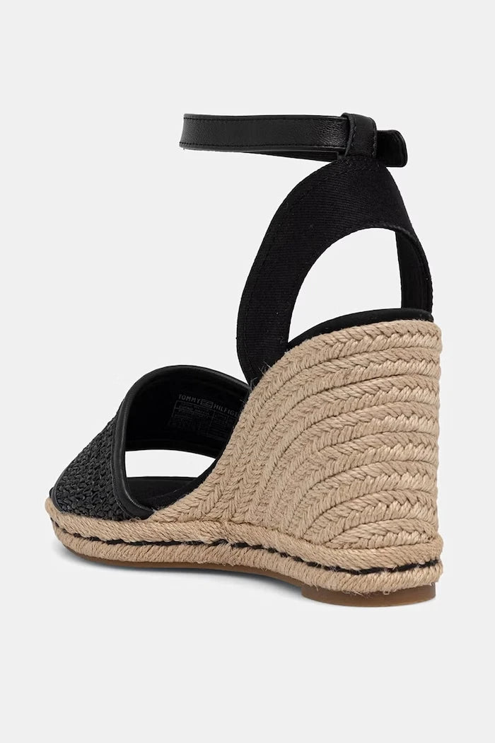 Tommy Hilfiger HIGH WEDGE ESPAD RAFFIA Sandalet