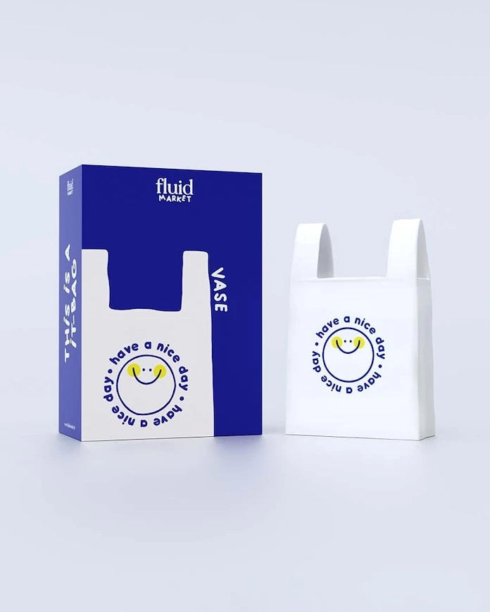 Fluid Market Plastic Bag Vase Dekoratif Vazo