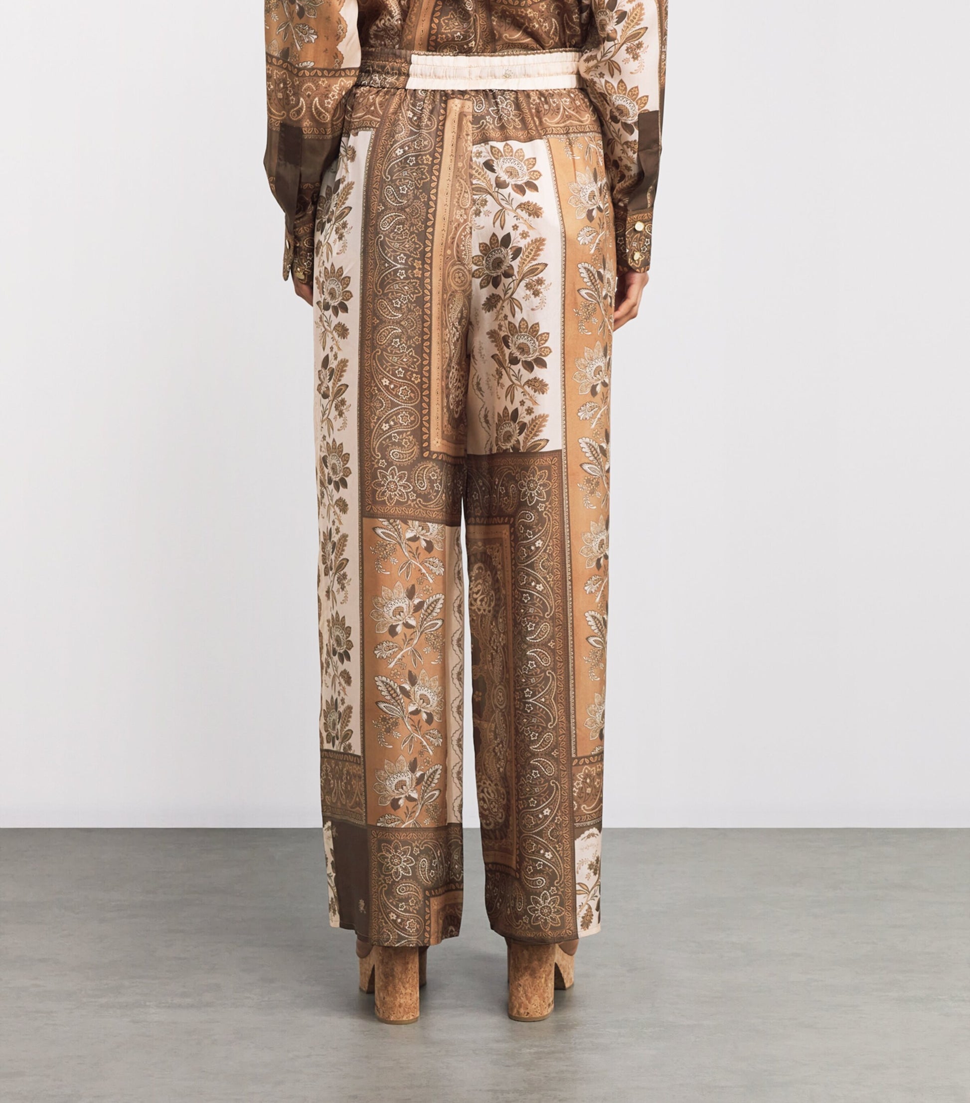 Zimmermann Brown Cotton Lucky Bandana Trousers