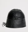 Claudie Pierlot Black Leather Bucket Hat