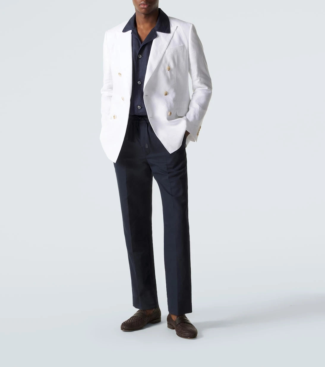 Brioni - Asolo linen and cotton straight pants