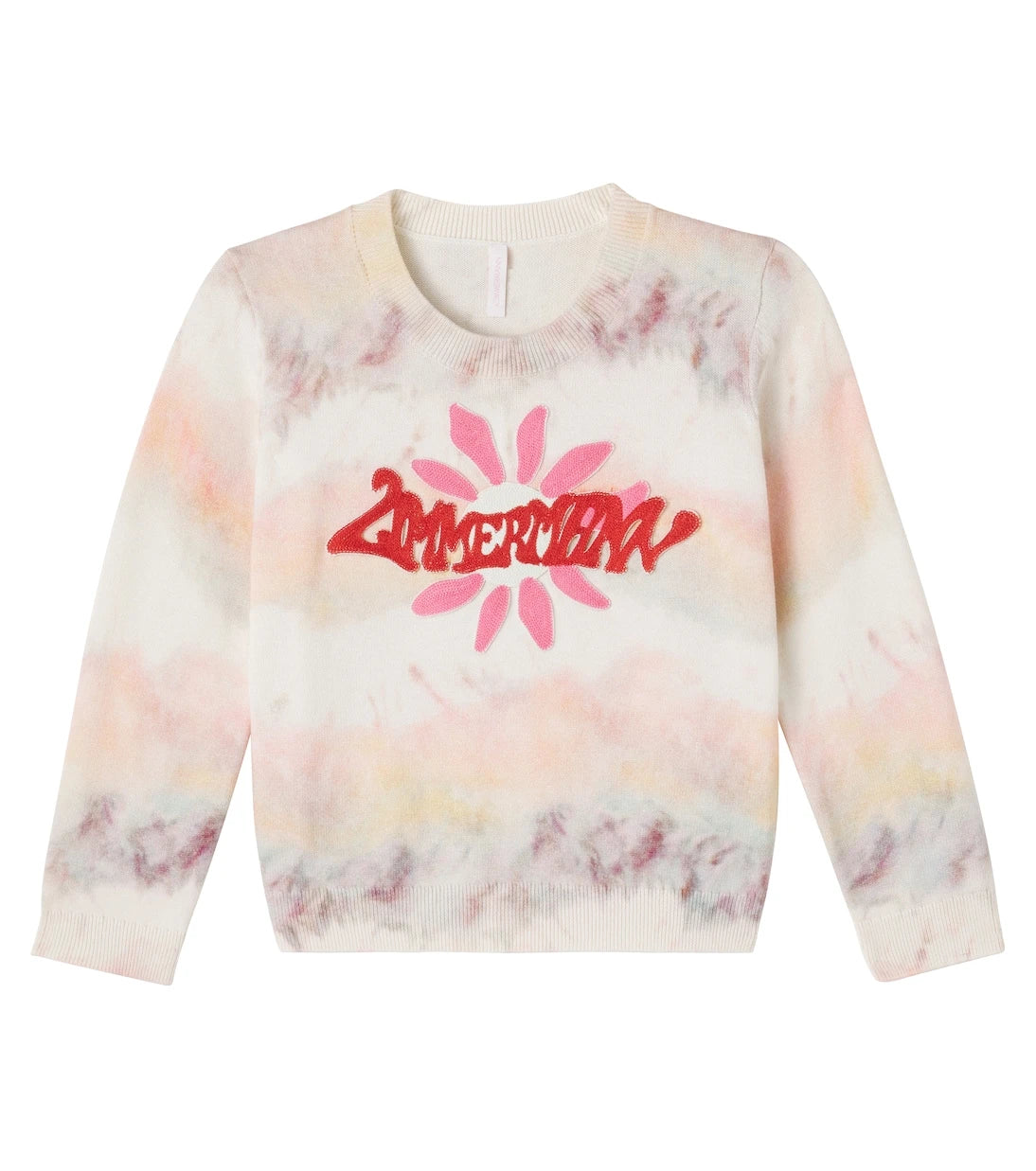 Zimmermann Kids - Embroidered tie-dye cotton sweatshirt