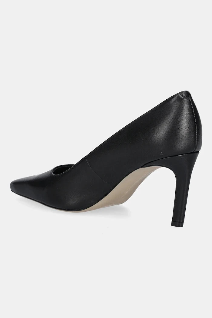Кожени обувки с тънък ток Tommy Hilfiger TH LOGO LEATHER PUMP SLANTED HL