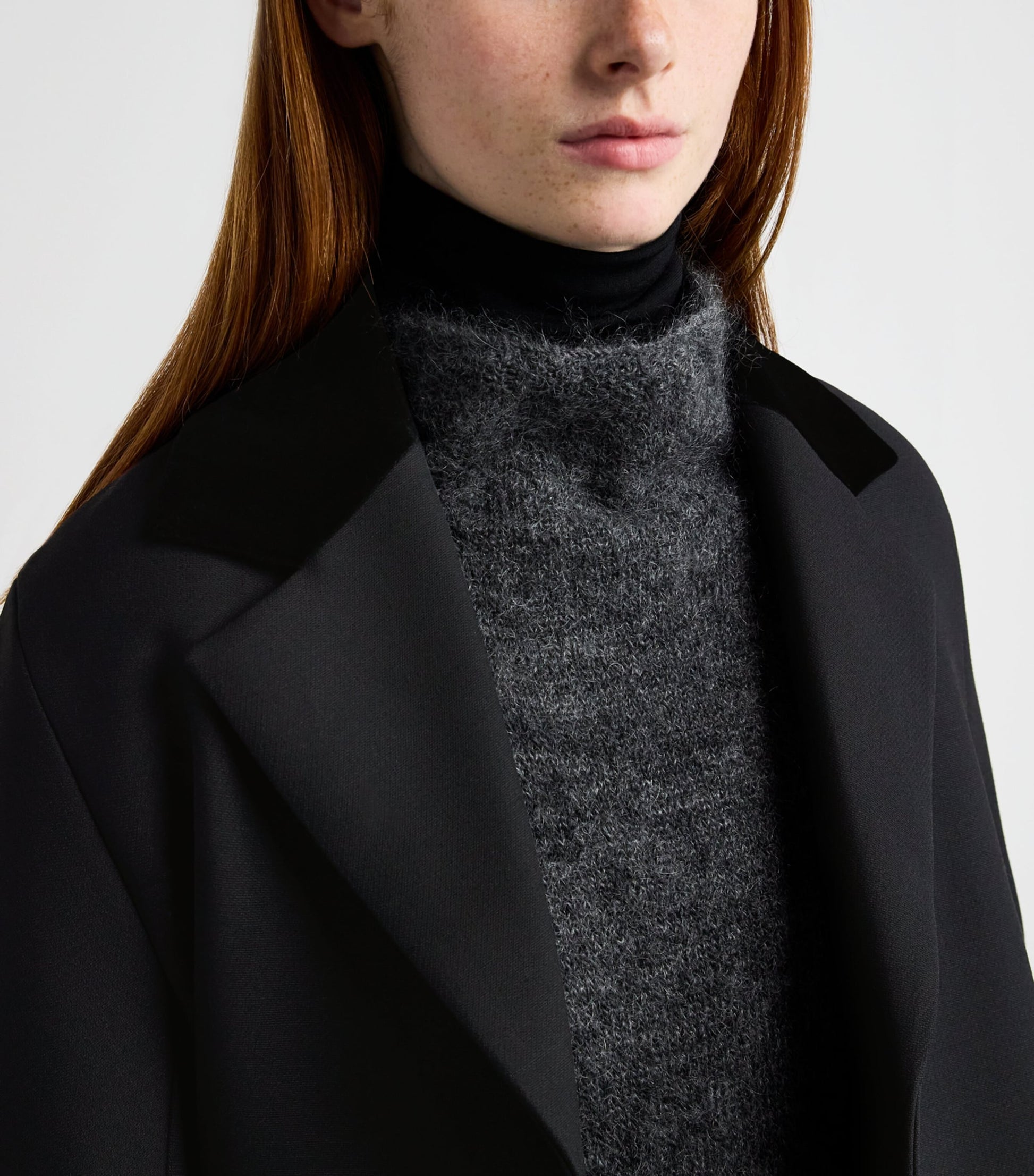 Max Mara Black Wool-Silk Coat