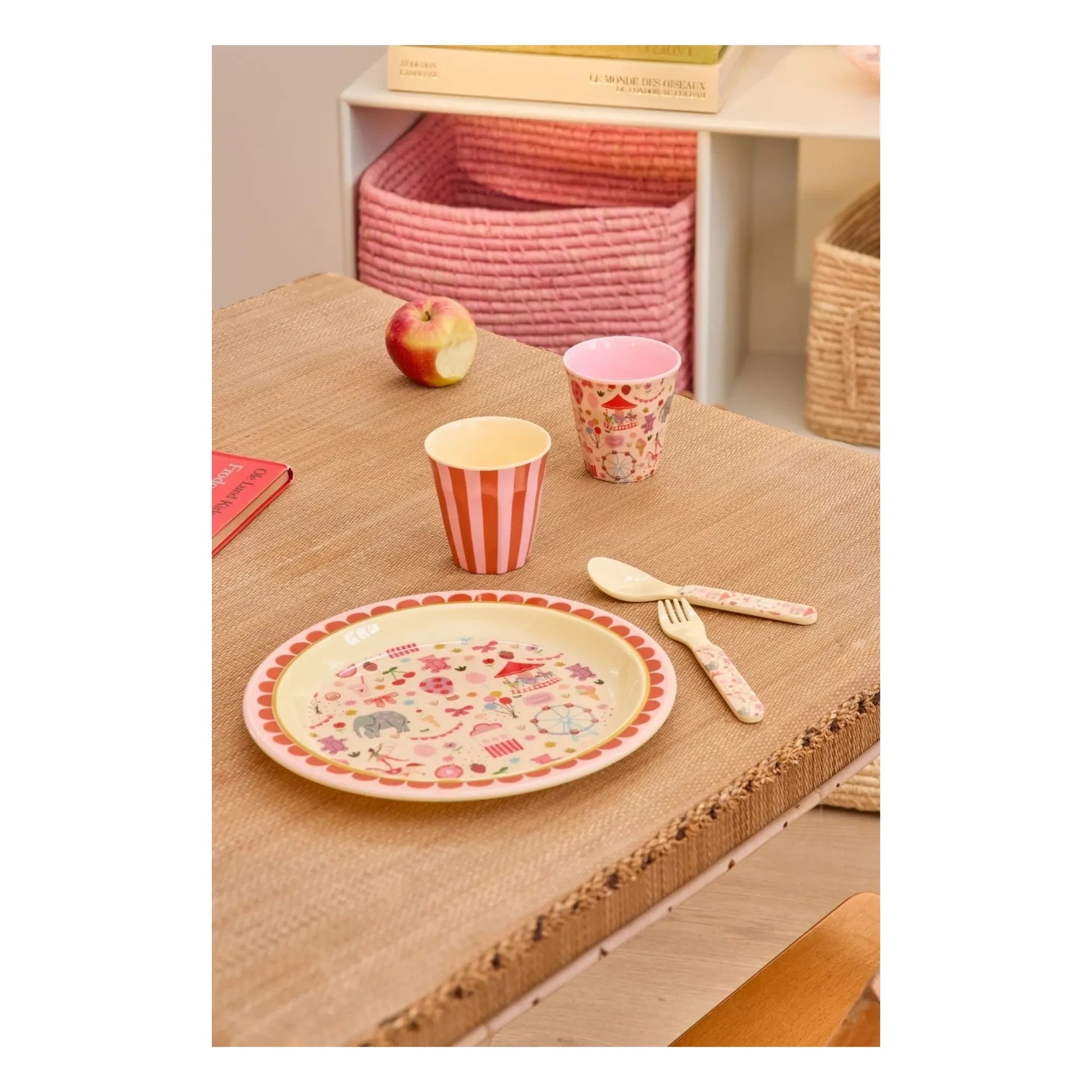 Rice - Fun Fair melamine plate | Pink