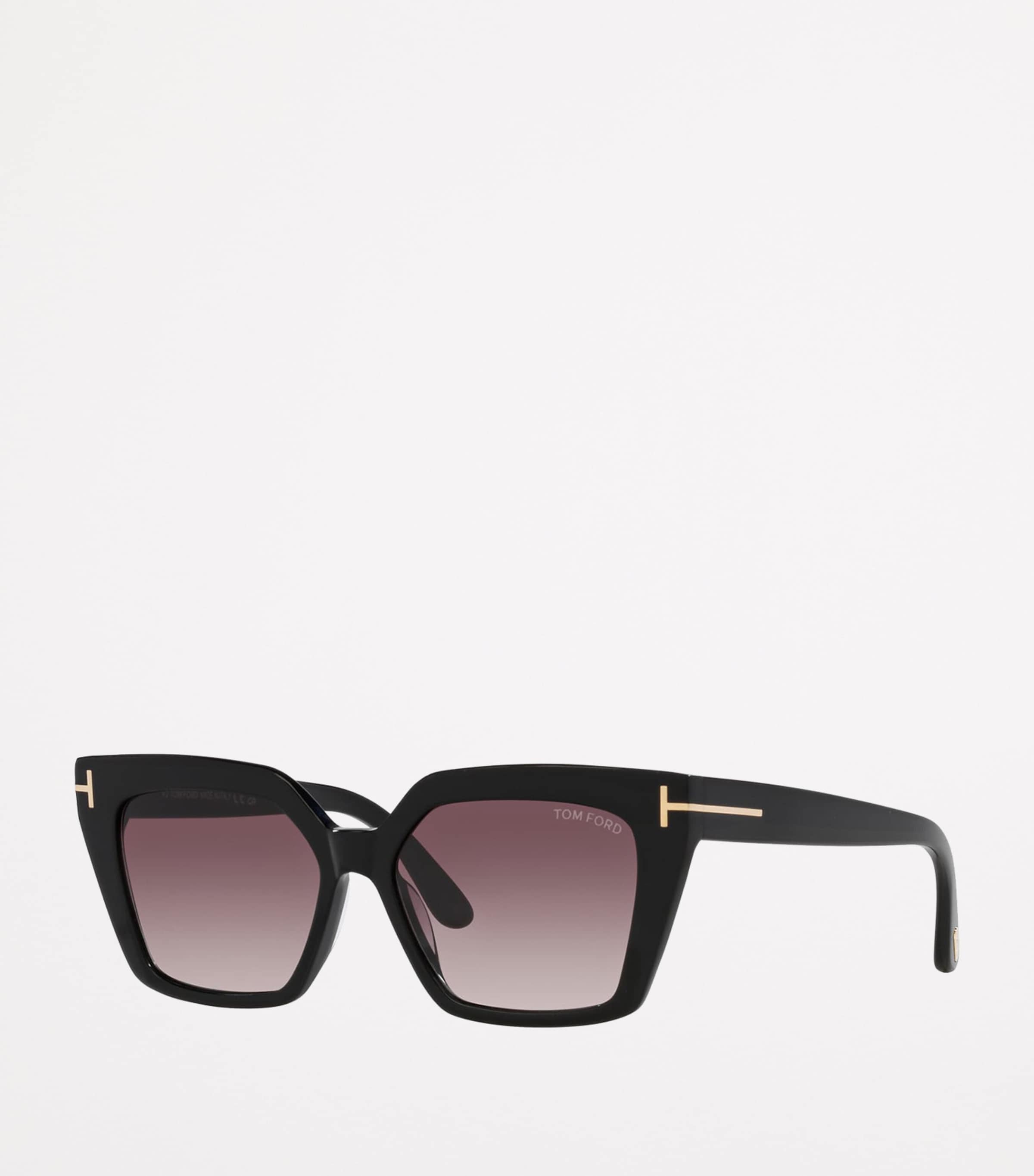 TOM FORD Black Acetate Winona Cat Eye Sunglasses