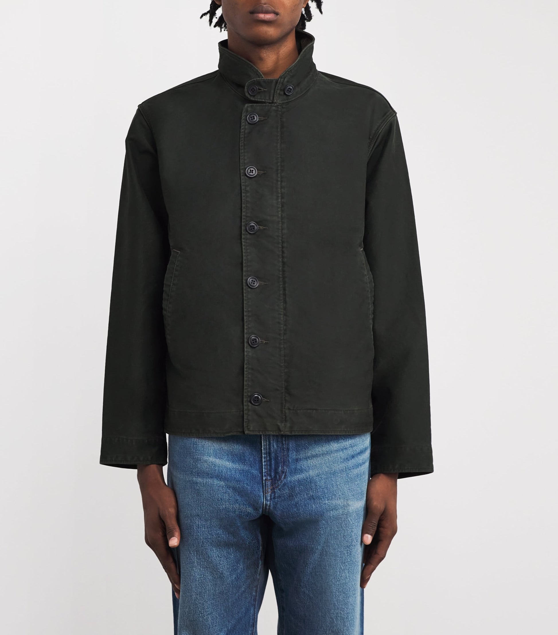Ralph Lauren Collection Black Double RL Cotton N-1 Deck Jacket