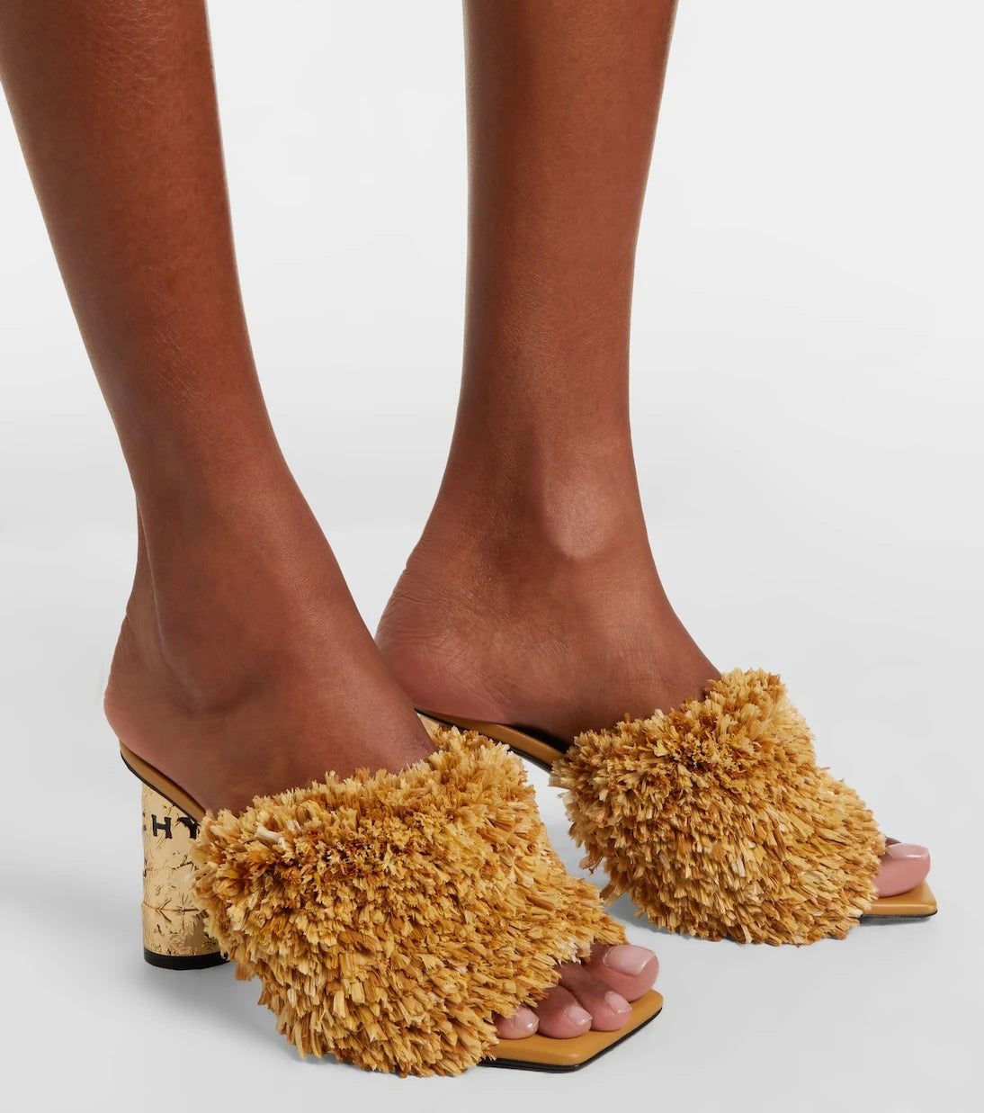 Givenchy - Tape raffia-effect mules