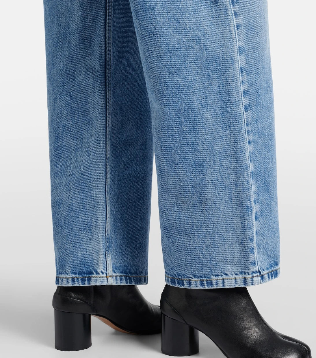 Maison Margiela - Cutout high-rise wide-leg jeans