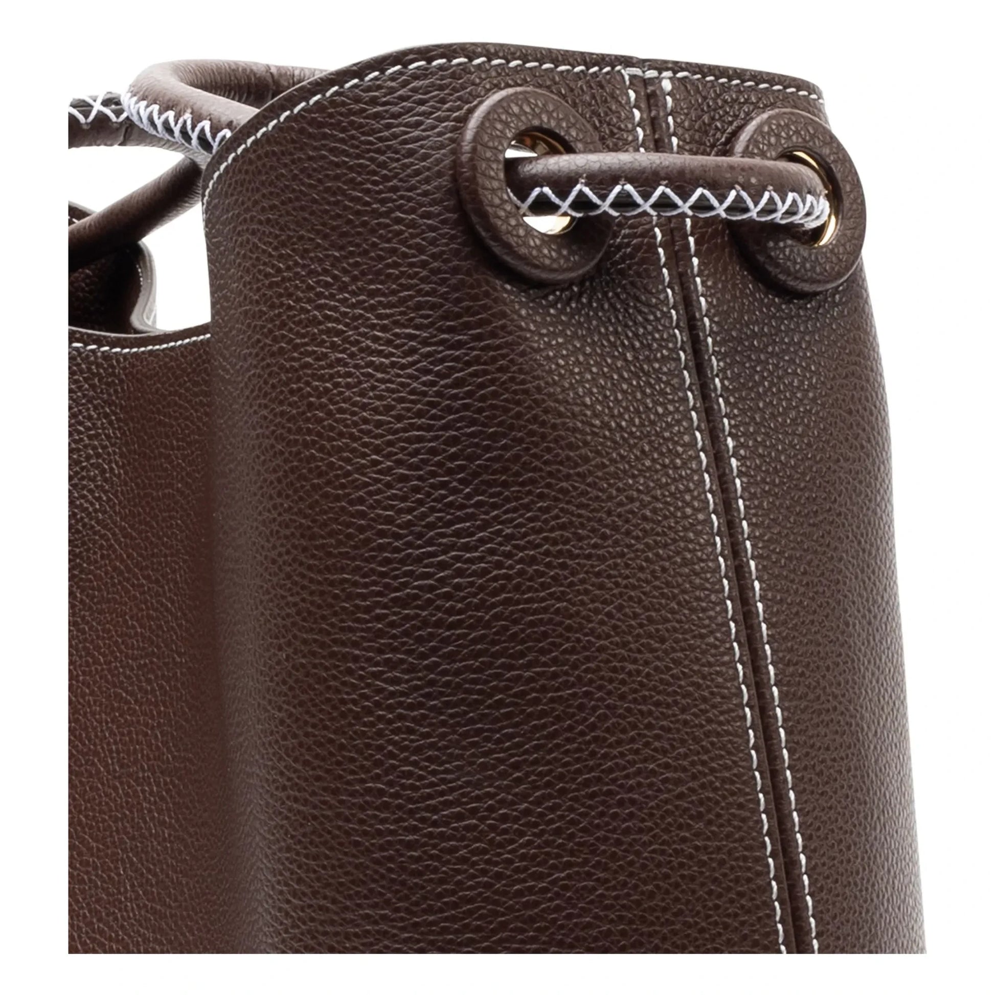 Elleme - Vosges Grainé leather bag | Dark Brown