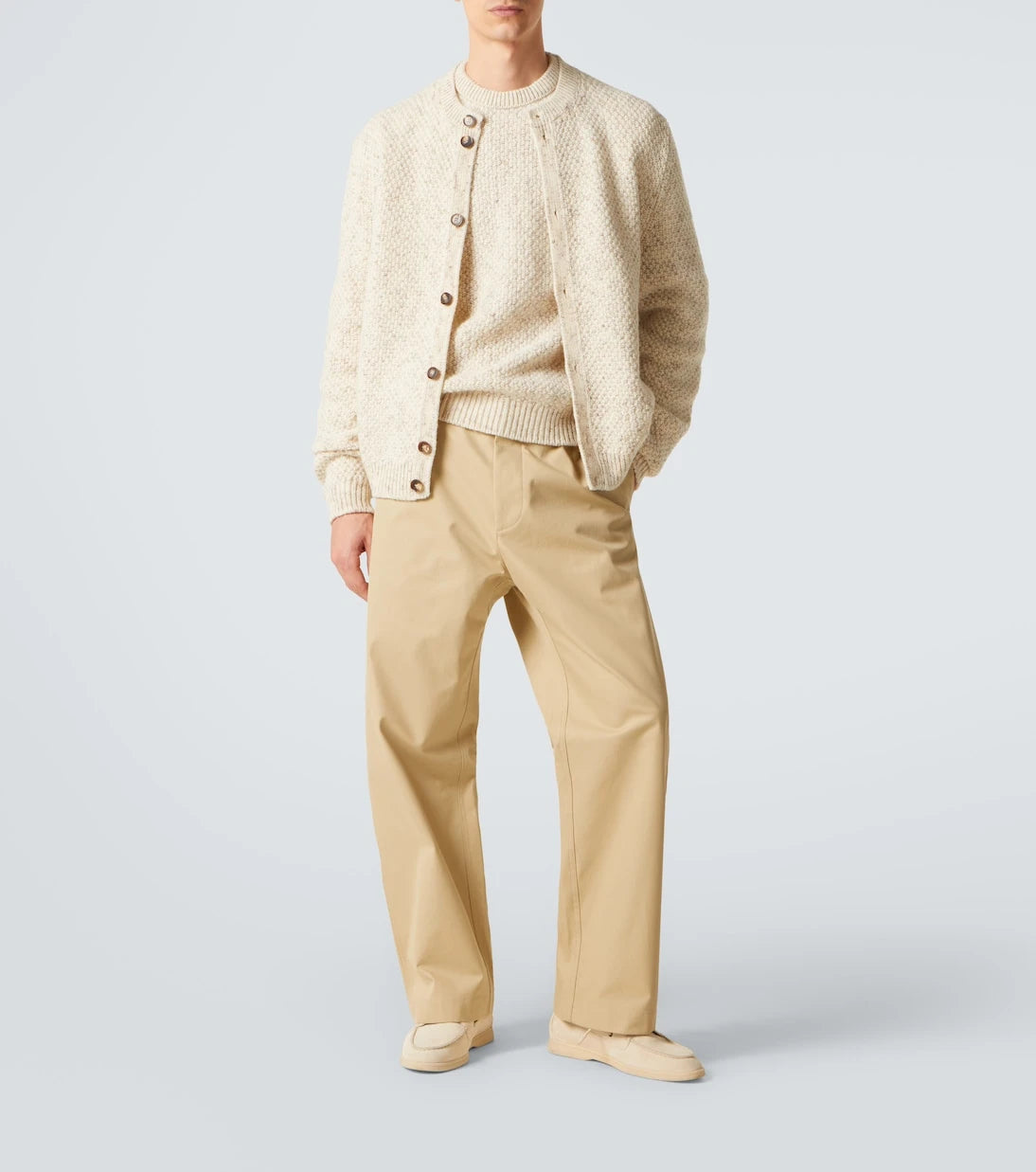 Loro Piana - Ash wool, cashmere, linen, and silk sweater