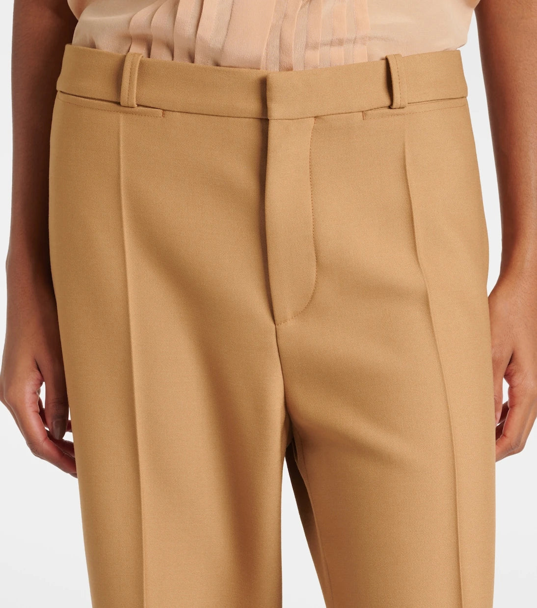 Chloé - Wool grain de poudre flared pants