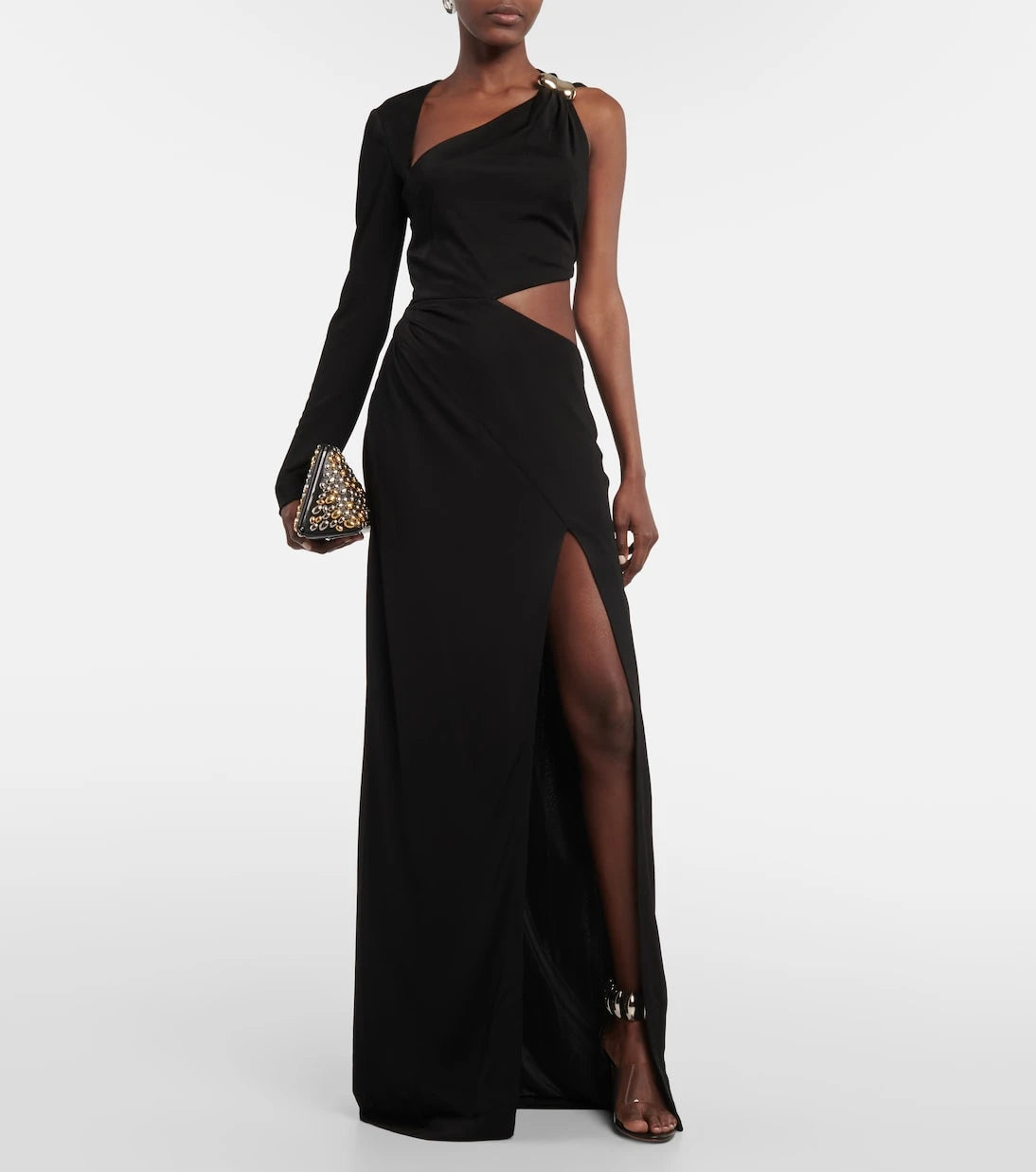 Galvan - Cutout one-shoulder gown