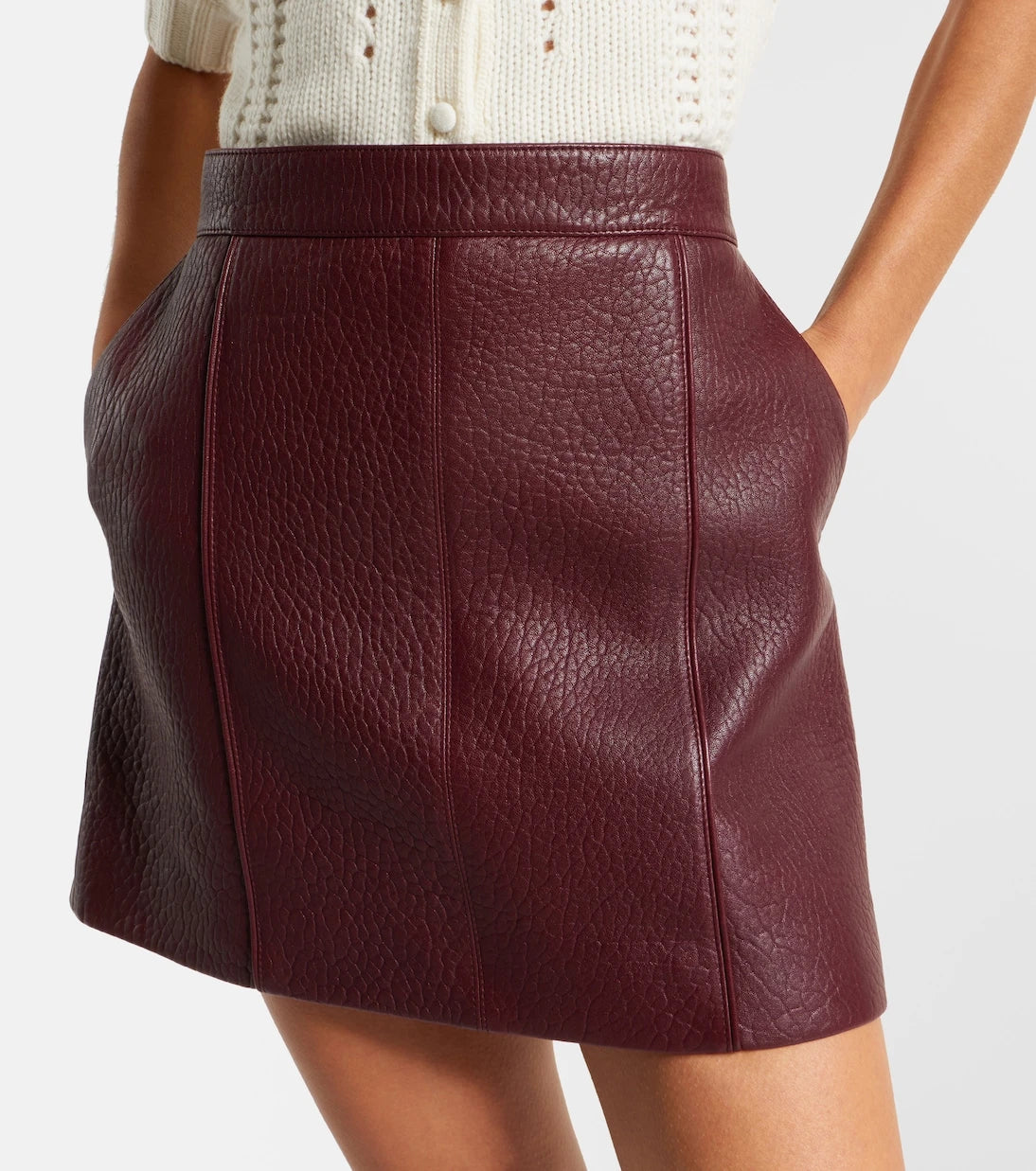 Chloé - Leather miniskirt