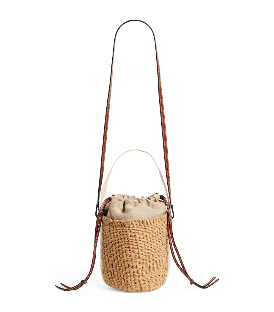 Brown Small Woody Basket Bag