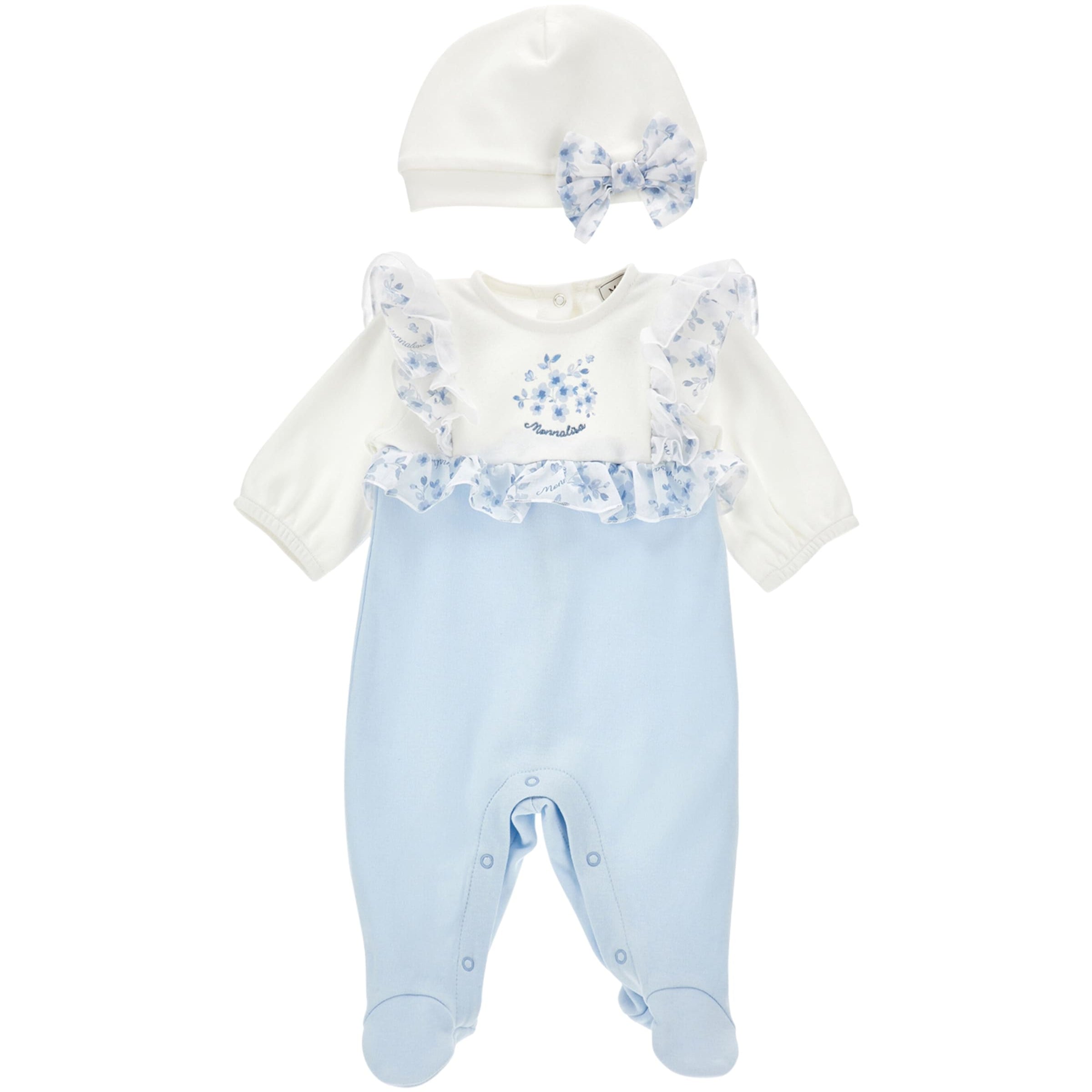 Cotton Floral All-In-One and Hat Set (1-9 Months)