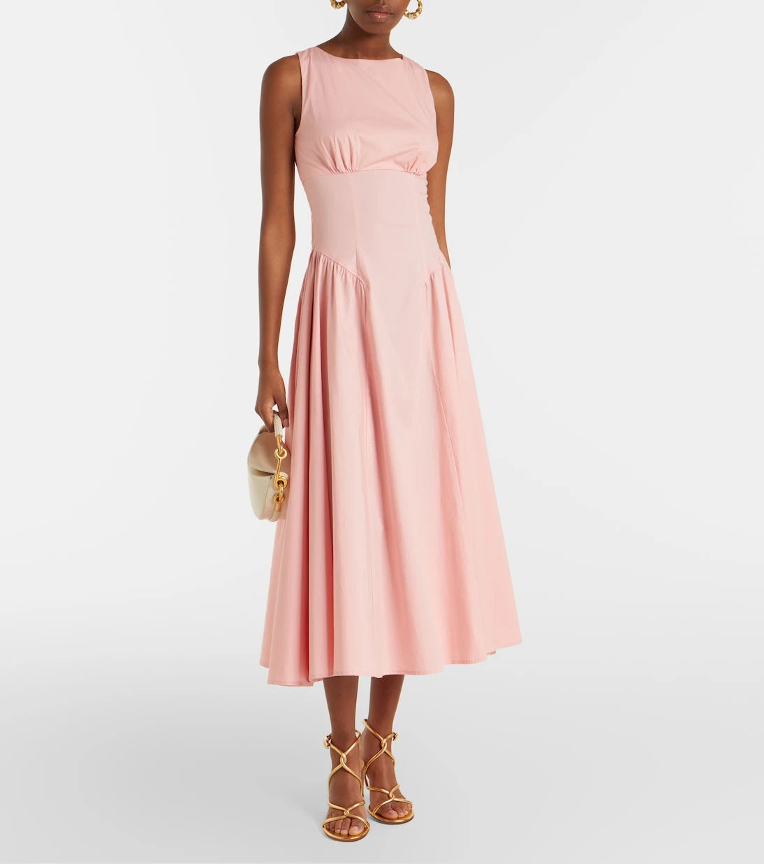 Staud - Gwen cotton poplin midi dress