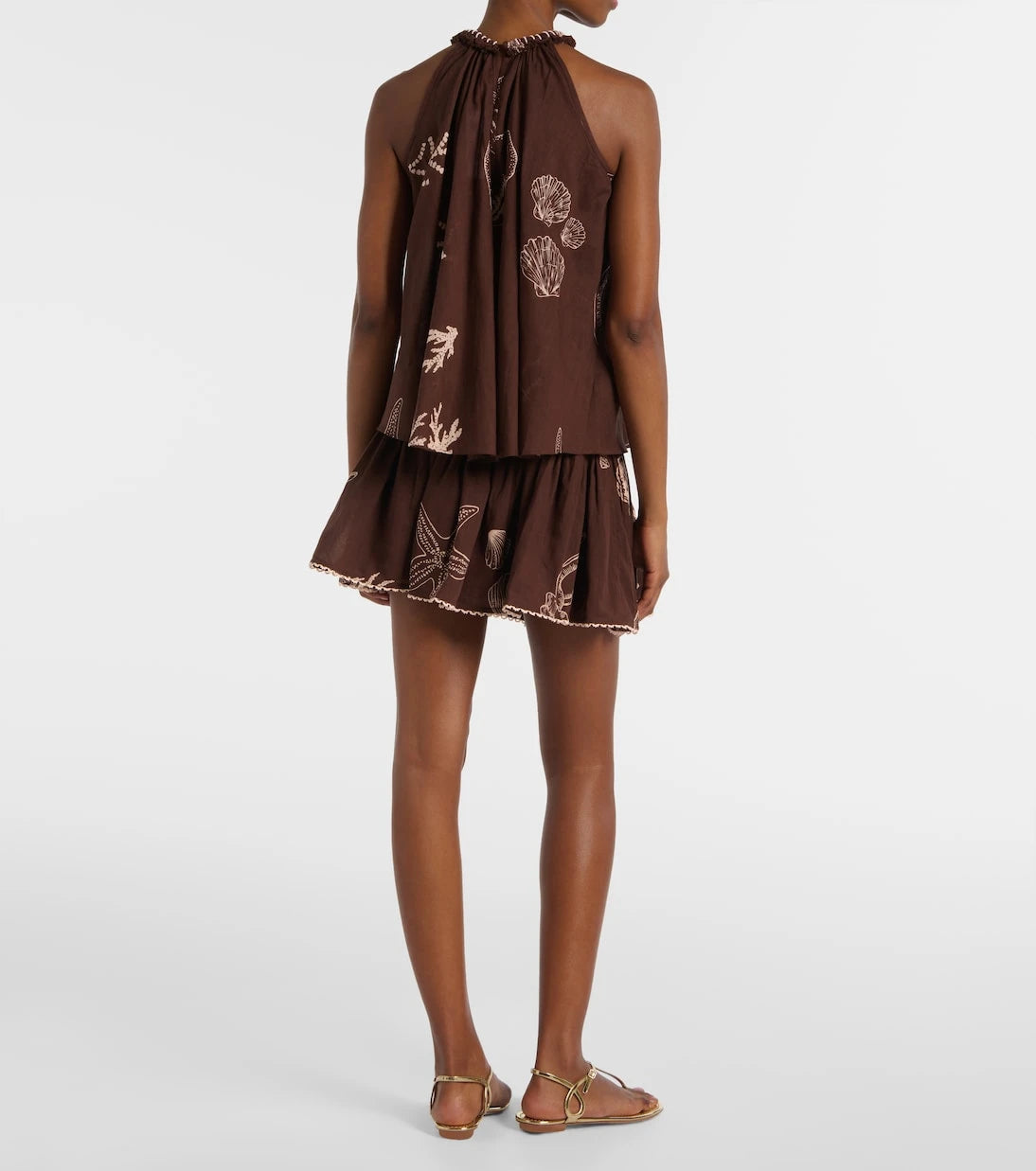 Poupette St Barth - Colleen pleated cotton miniskirt
