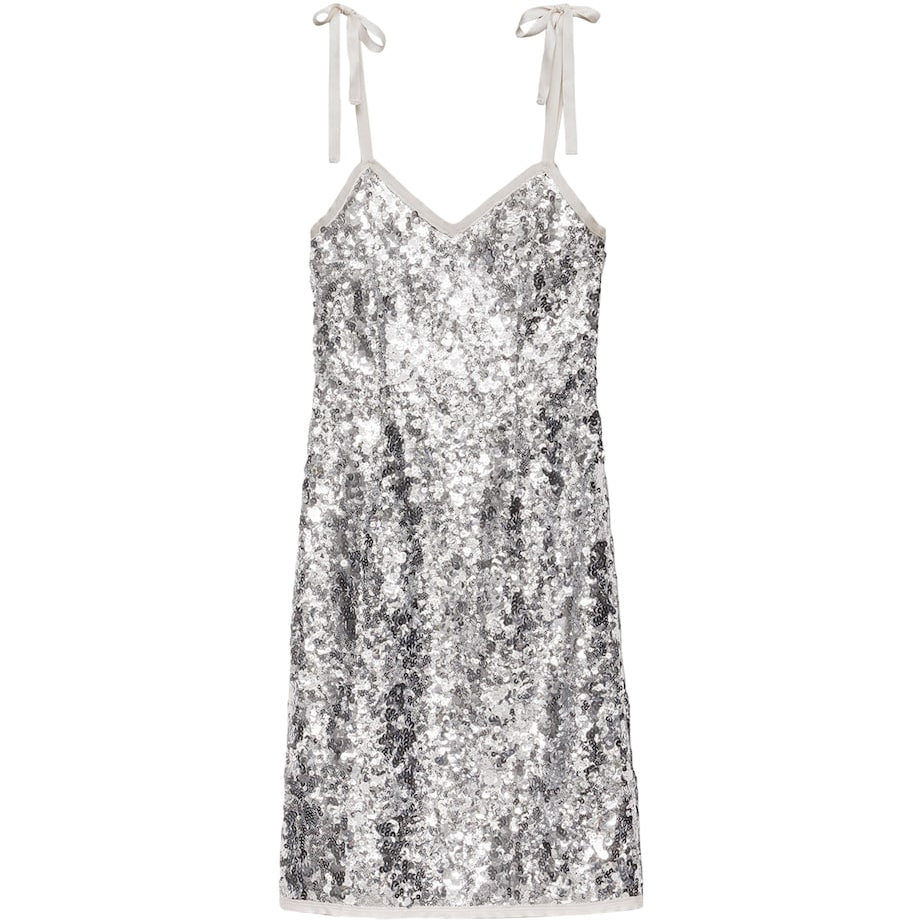 Prada Metallic Sequin-Embellished Mini Dress